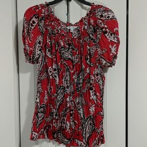 Red Bandana Style Shirt